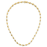 14K Yellow Gold Geometric Link Necklace 18"